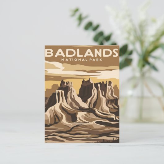nationaal park badlands briefkaart (Staand voorkant)