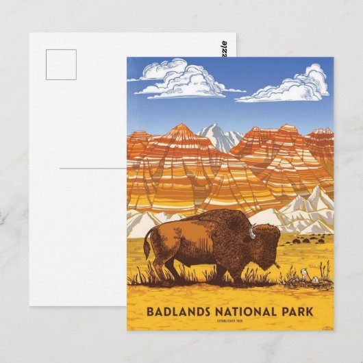 Nationaal park Badlands Briefkaart (Voorkant / Achterkant)