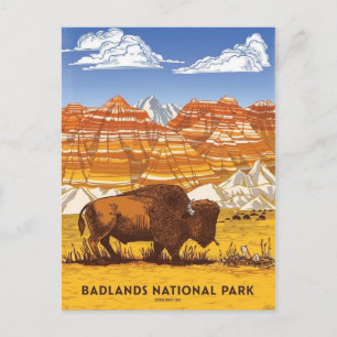 Nationaal park Badlands Briefkaart
