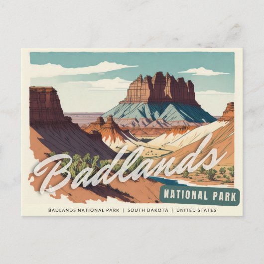 Nationaal Park Badlands Briefkaart (Voorkant)