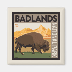 Nationaal park Badlands Buffels Magneet