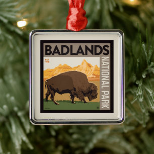 Nationaal park Badlands   Buffels Metalen Ornament