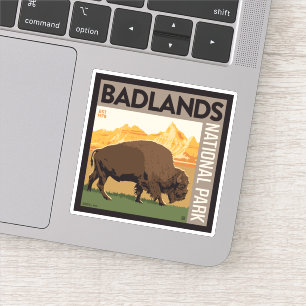 Nationaal park Badlands   Buffels Sticker