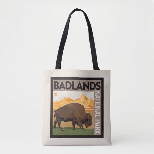 Nationaal park Badlands | Buffels Tote Bag (Voorkant)