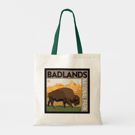 Nationaal park Badlands | Buffels Tote Bag (Achterkant)
