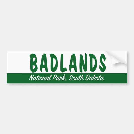 Nationaal Park Badlands Bumpersticker (Voorkant)