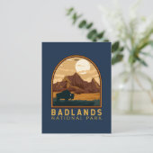nationaal park Badlands Emblem Briefkaart (Staand voorkant)
