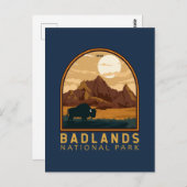 nationaal park Badlands Emblem Briefkaart (Voorkant / Achterkant)