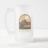  nationaal park Badlands Emblem Matglas Bierpul (Links)