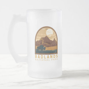  nationaal park Badlands Emblem Matglas Bierpul