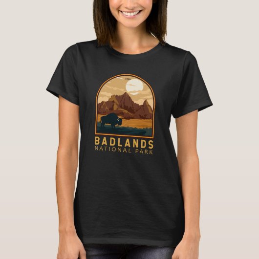 nationaal park Badlands Emblem T-shirt (Voorkant)