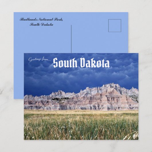 Nationaal Park Badlands in South Dakota Briefkaart (Voorkant / Achterkant)