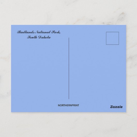 Nationaal Park Badlands in South Dakota Briefkaart (Achterkant)