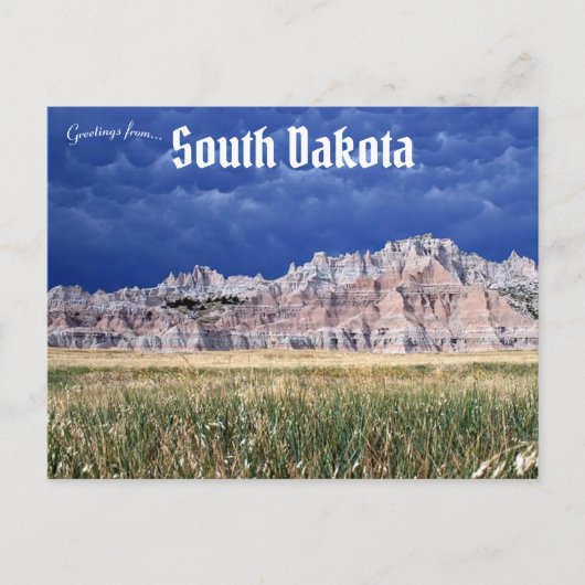 Nationaal Park Badlands in South Dakota Briefkaart (Voorkant)