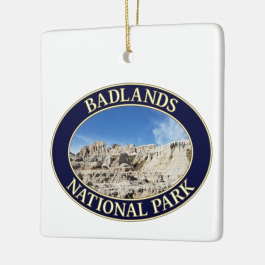Nationaal Park Badlands in South Dakota Keramisch Ornament (Links)