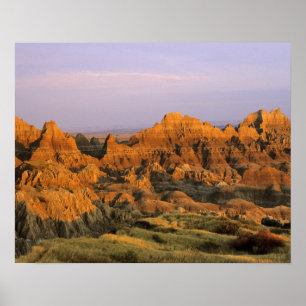 Nationaal Park Badlands in South Dakota Poster
