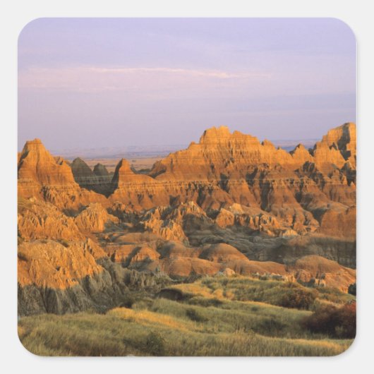 Nationaal Park Badlands in South Dakota Vierkante Sticker (Voorkant)