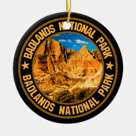 Nationaal Park Badlands Keramisch Ornament (Voorkant)