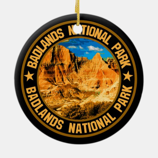 Nationaal Park Badlands Keramisch Ornament (Achterkant)