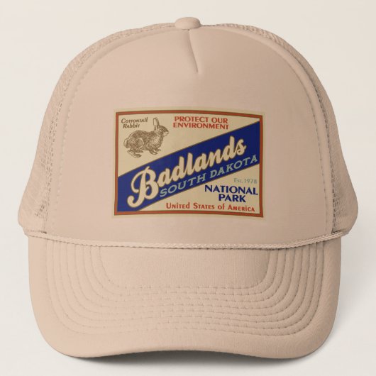Nationaal Park Badlands (konijn) Trucker Pet (Voorkant)