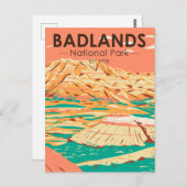 Nationaal Park Badlands  landschap Briefkaart (Voorkant / Achterkant)