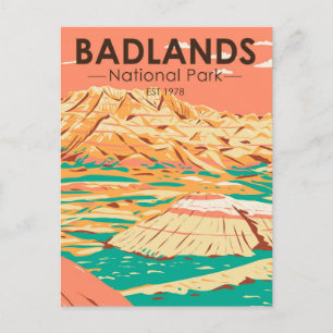 Nationaal Park Badlands  landschap Briefkaart