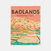 Nationaal Park Badlands  landschap Fleece Deken (Voorkant)