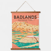 Nationaal Park Badlands  landschap Hangend Wandkleed (Voorkant)