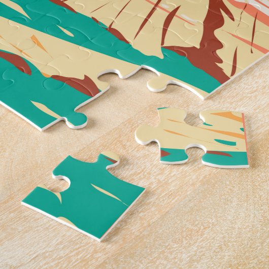 Nationaal Park Badlands  landschap Legpuzzel (Zijkant)