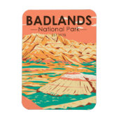 Nationaal Park Badlands landschap Magnet Magneet (Verticaal)