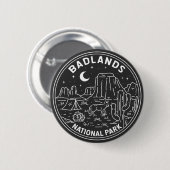 Nationaal Park Badlands Landschap Monoline Ronde Button 5,7 Cm (Voorkant /achterkant)