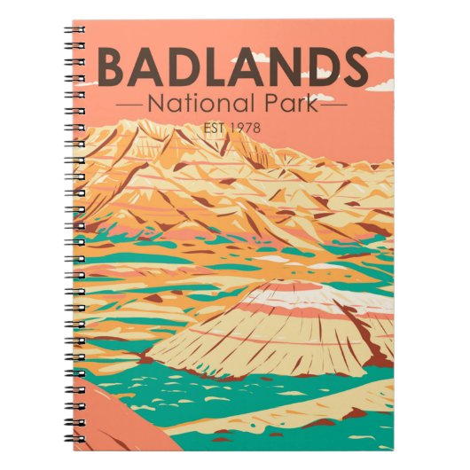Nationaal Park Badlands  landschap Notitieboek (Voorkant)