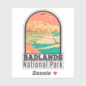 Nationaal Park Badlands  landschap Sticker (Vel)
