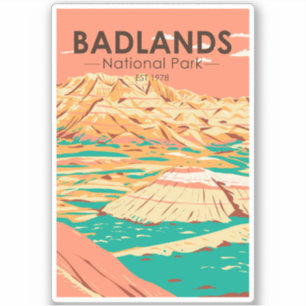Nationaal Park Badlands  landschap Sticker