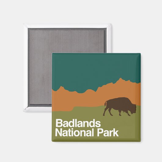 Nationaal Park Badlands Magneet (Voorkant / Achterkant)