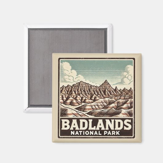 Nationaal Park Badlands Magneet (Voorkant / Achterkant)