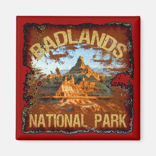 Nationaal Park Badlands Magneet (Voorkant)