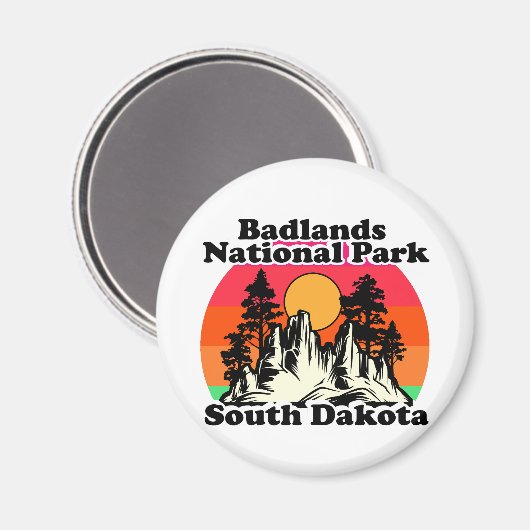 Nationaal Park  Badlands Magneet (Voorkant / Achterkant)