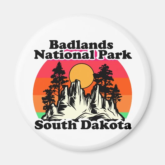 Nationaal Park Badlands Magneet (Voorkant)