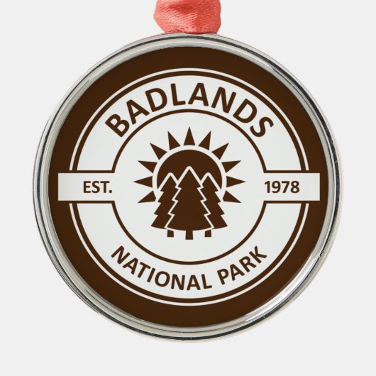 Nationaal Park Badlands Metalen Ornament (Voorkant)