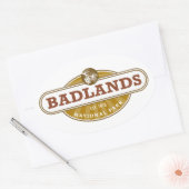 Nationaal Park Badlands Ovale Sticker (Envelop)