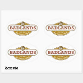 Nationaal Park Badlands Ovale Sticker (Vel)