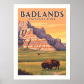 Nationaal Park Badlands Poster (Voorkant)