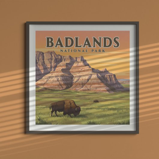 Nationaal Park  Badlands Poster