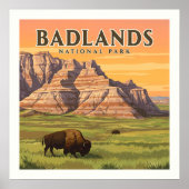Nationaal Park  Badlands Poster (Voorkant)