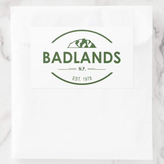 Nationaal Park Badlands Rechthoekige Sticker (Tas)