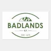 Nationaal Park Badlands Rechthoekige Sticker (Voorkant)
