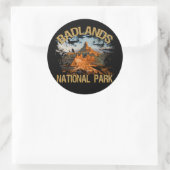 Nationaal Park Badlands Ronde Sticker (Tas)