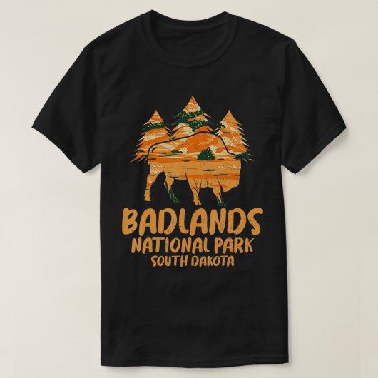 Nationaal Park Badlands South Dakota Hiking Mounta T-shirt (Design voorkant)