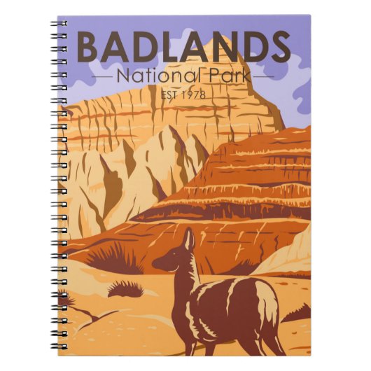 Nationaal park Badlands South Dakota Notitieboek (Voorkant)